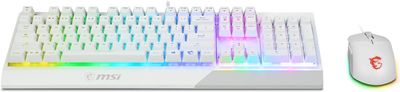 MSI Vigor GK30 Combo clavier  AZERTY + souris filaire - Blanc - RGB
