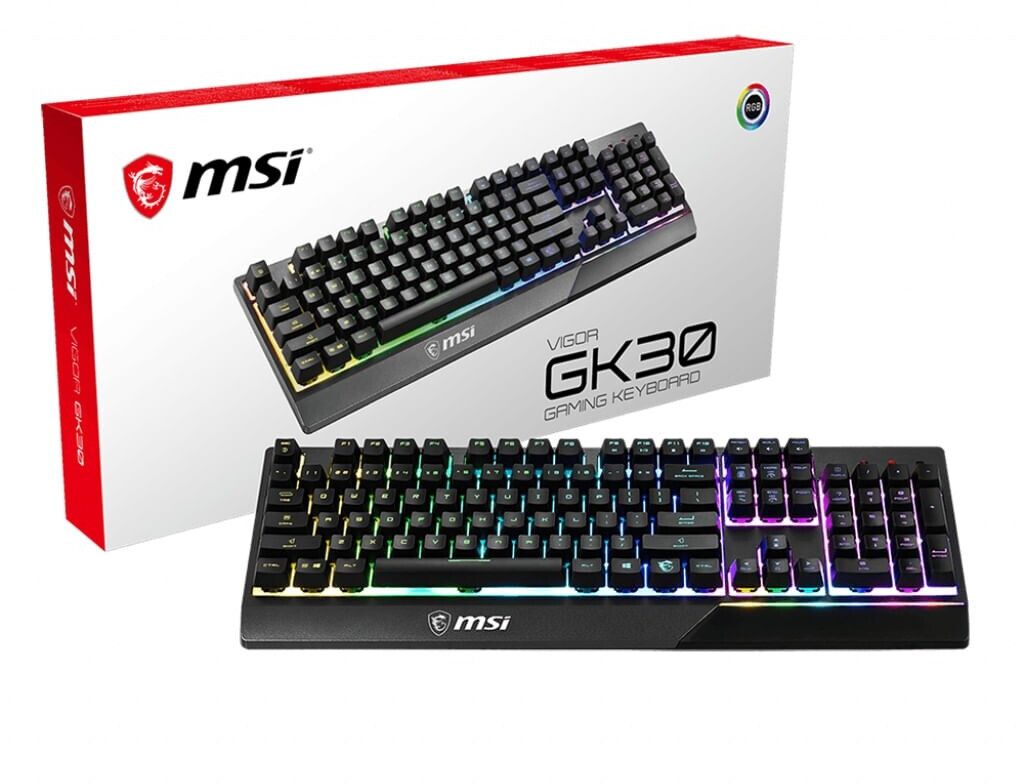 MSI VIGOR GK30 Clavier AZERTY + Souris Filaire RGB Noir