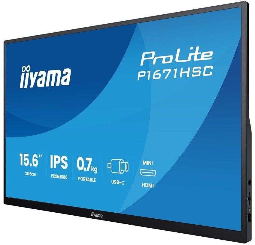 Ecran PC portable Iiyama ProLite P1671HSC-B1 15,6" Full HD