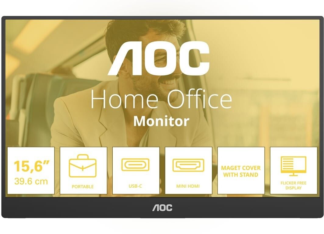 Écran PC AOC 16T20E2 15,6" Full HD 60Hz IPS USB-C