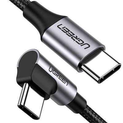 UGREEN Câble USB-C vers USB-C coudé 90° PD 60 W nylon tressé - 50125