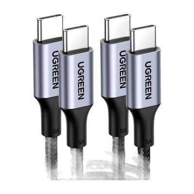 UGREEN Lot de 2 câbles USB-C vers USB-C nylon tressé PD 100 W