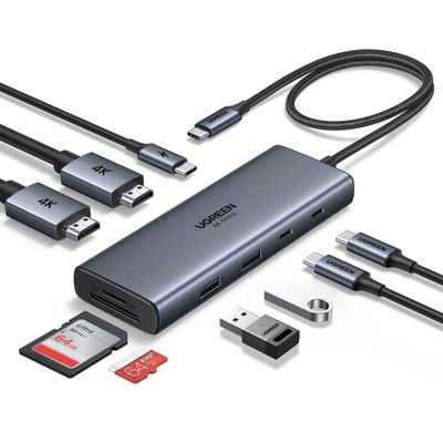 UGREEN 85774 Station d'accueil USB-C 9-en-1 double écran 4K 60 Hz
