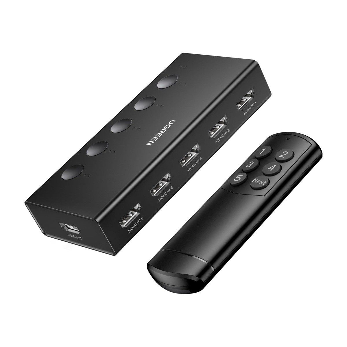 UGREEN Commutateur HDMI 5 entrées 1 sortie 4K@60Hz avec télécommande