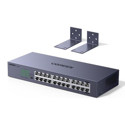 UGREEN Switch réseau Gigabit 24 ports rack-mountable 4 modes