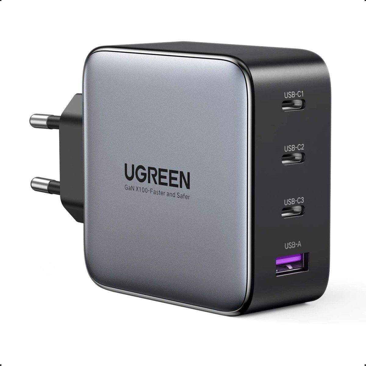 UGREEN Nexode Chargeur GaN 100W 4 ports + 2 câbles USB-C 60W