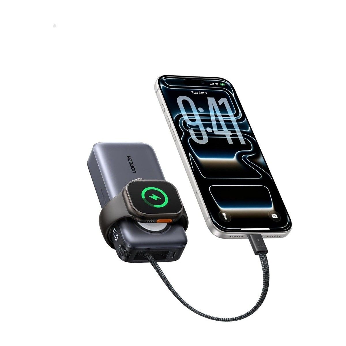 UGREEN Nexode Batterie externe magnétique 10000 mAh avec chargeur iWatch