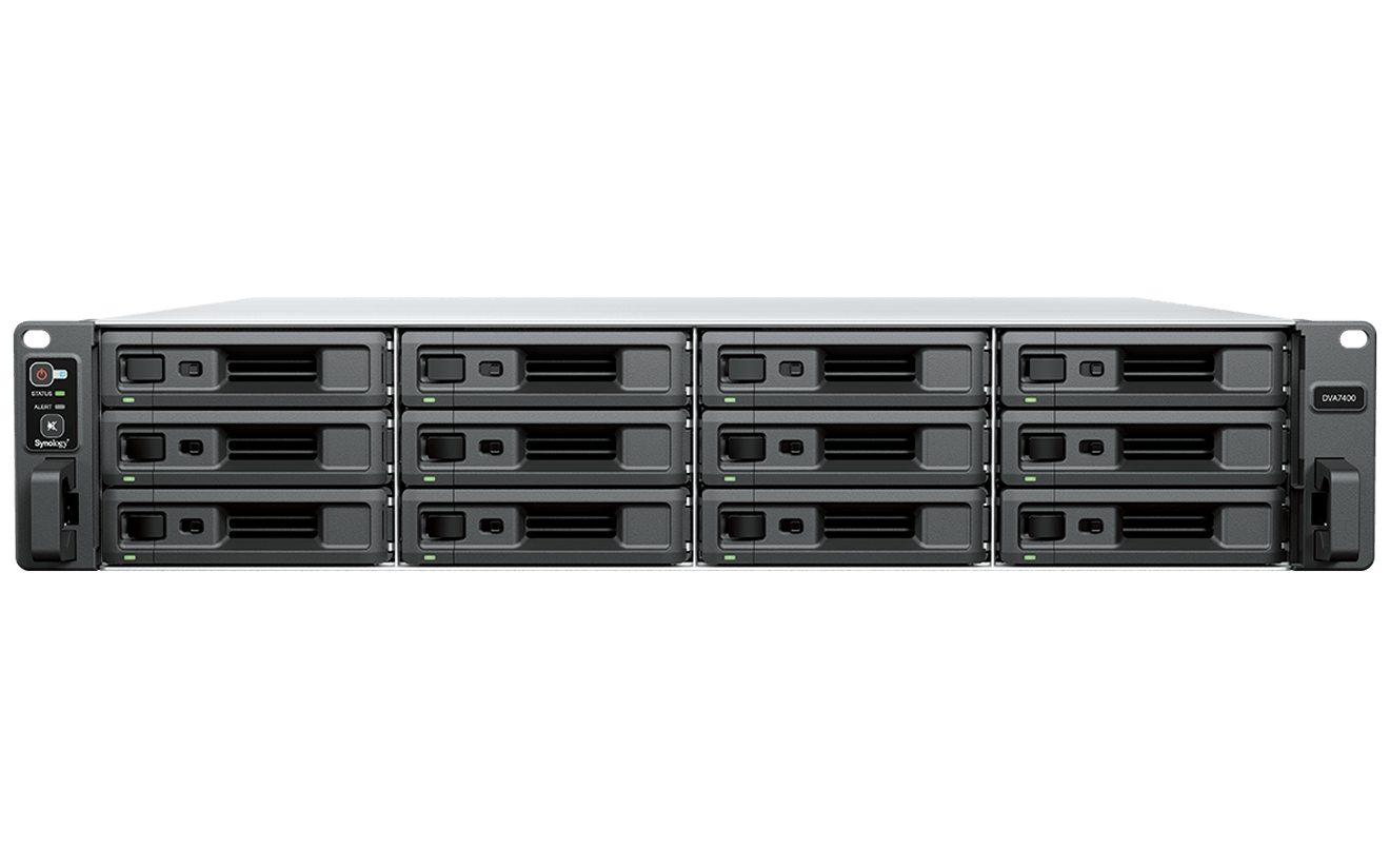 Synology DVA7400 - Enregistreur vidéo réseau (NVR) IA rack 12 baies 10GbE