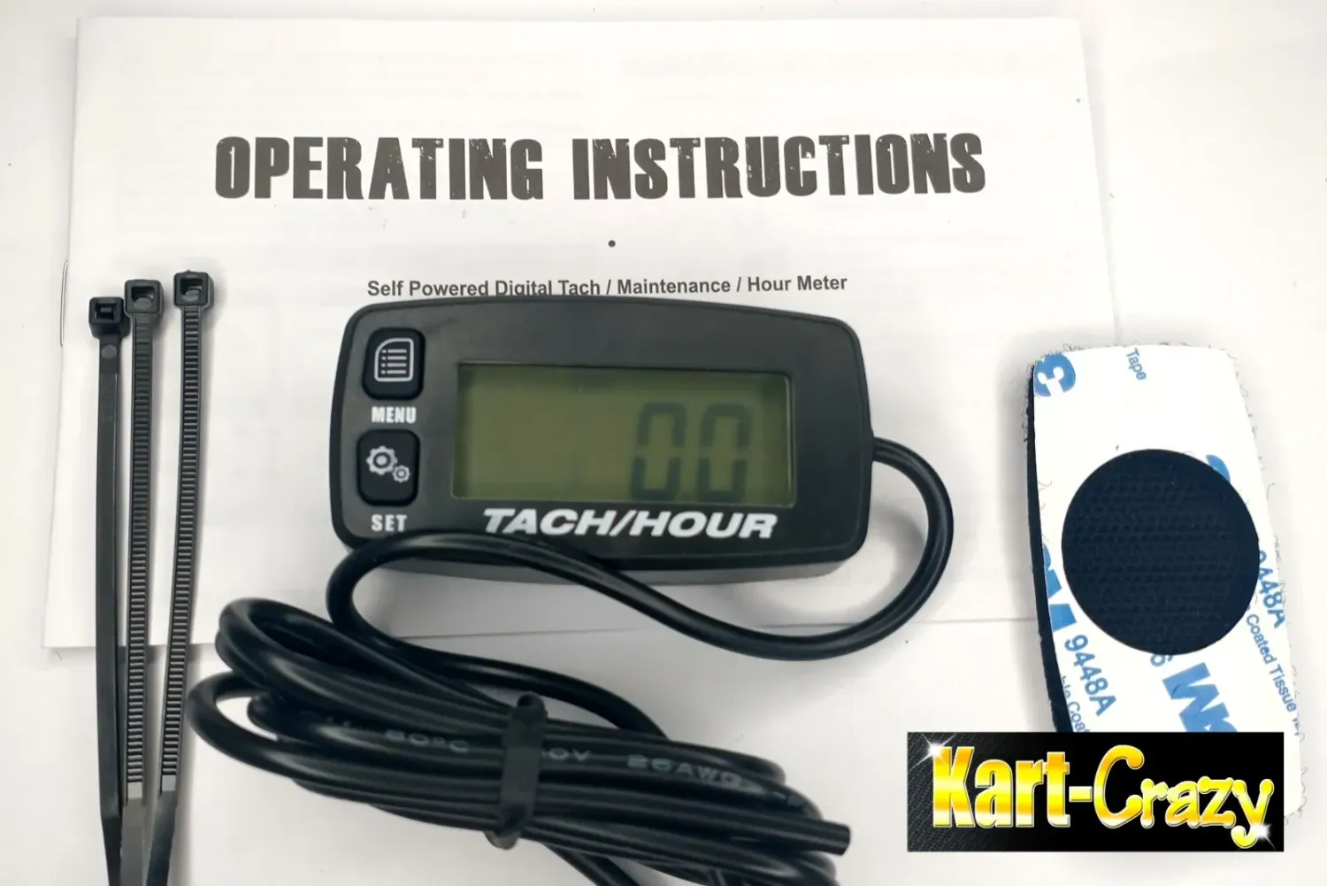 Kart Engine RPM Tacho Rev & Hour Meter Gauge F100 Rotax X30 Honda