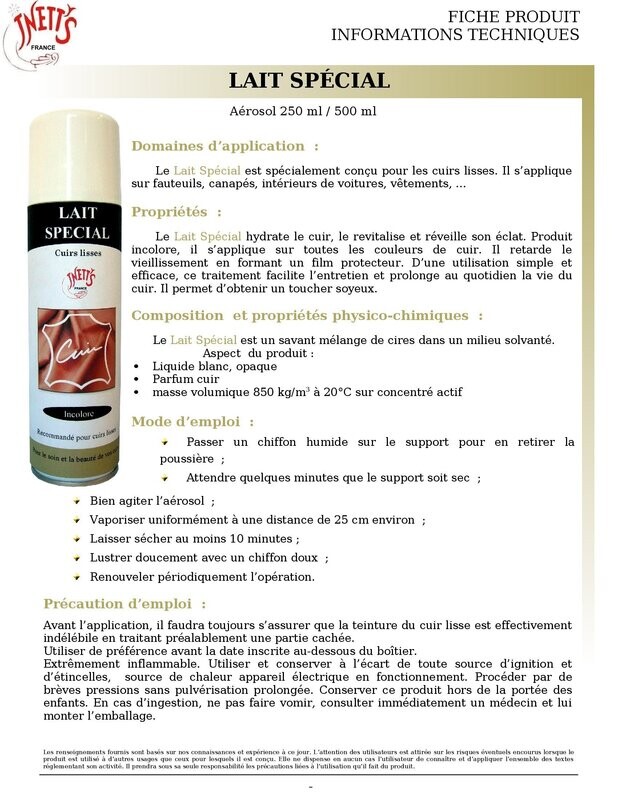 Lait spécial - aérosol 500 ml