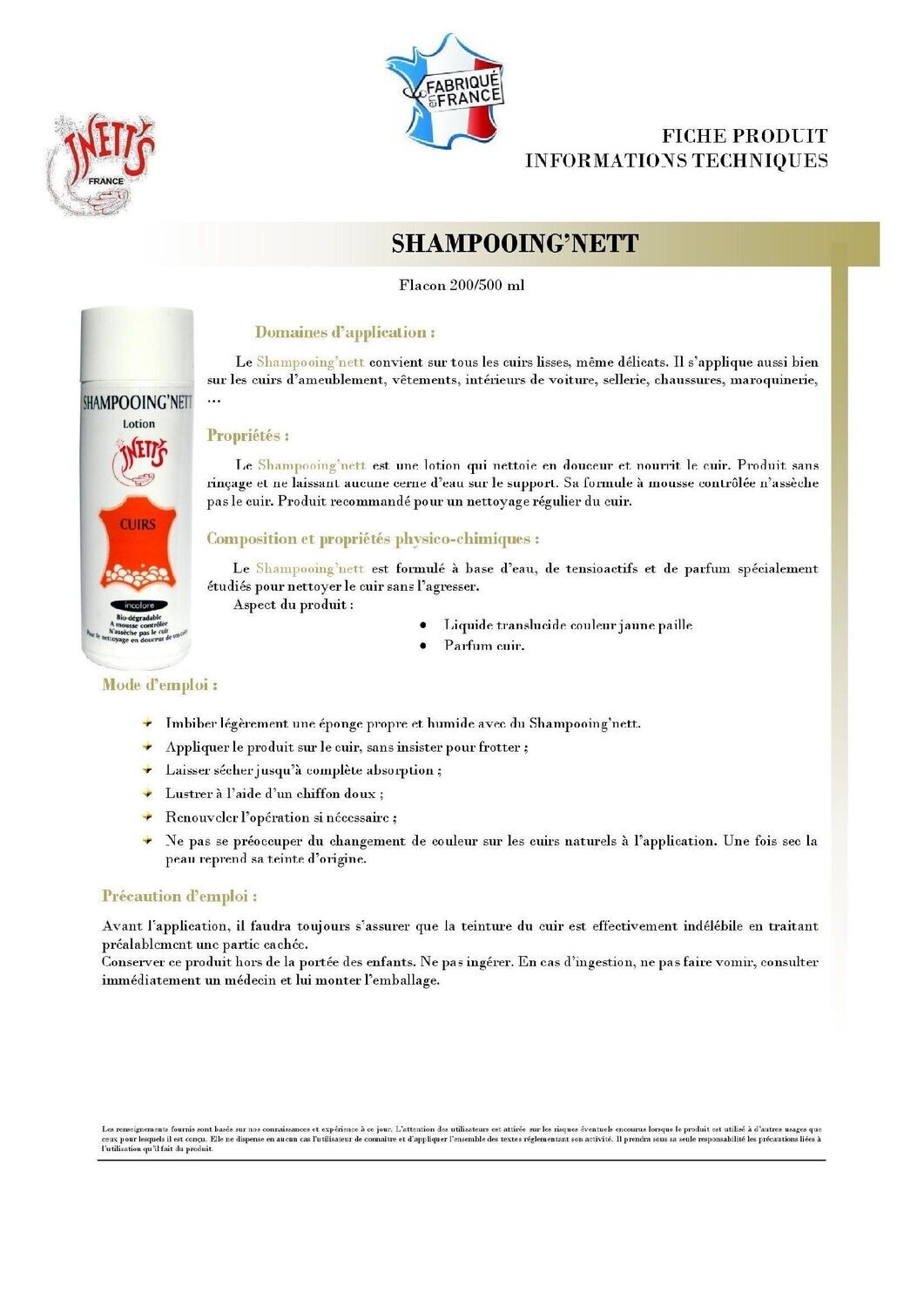 Shampooing'nett- flacon 200 ml