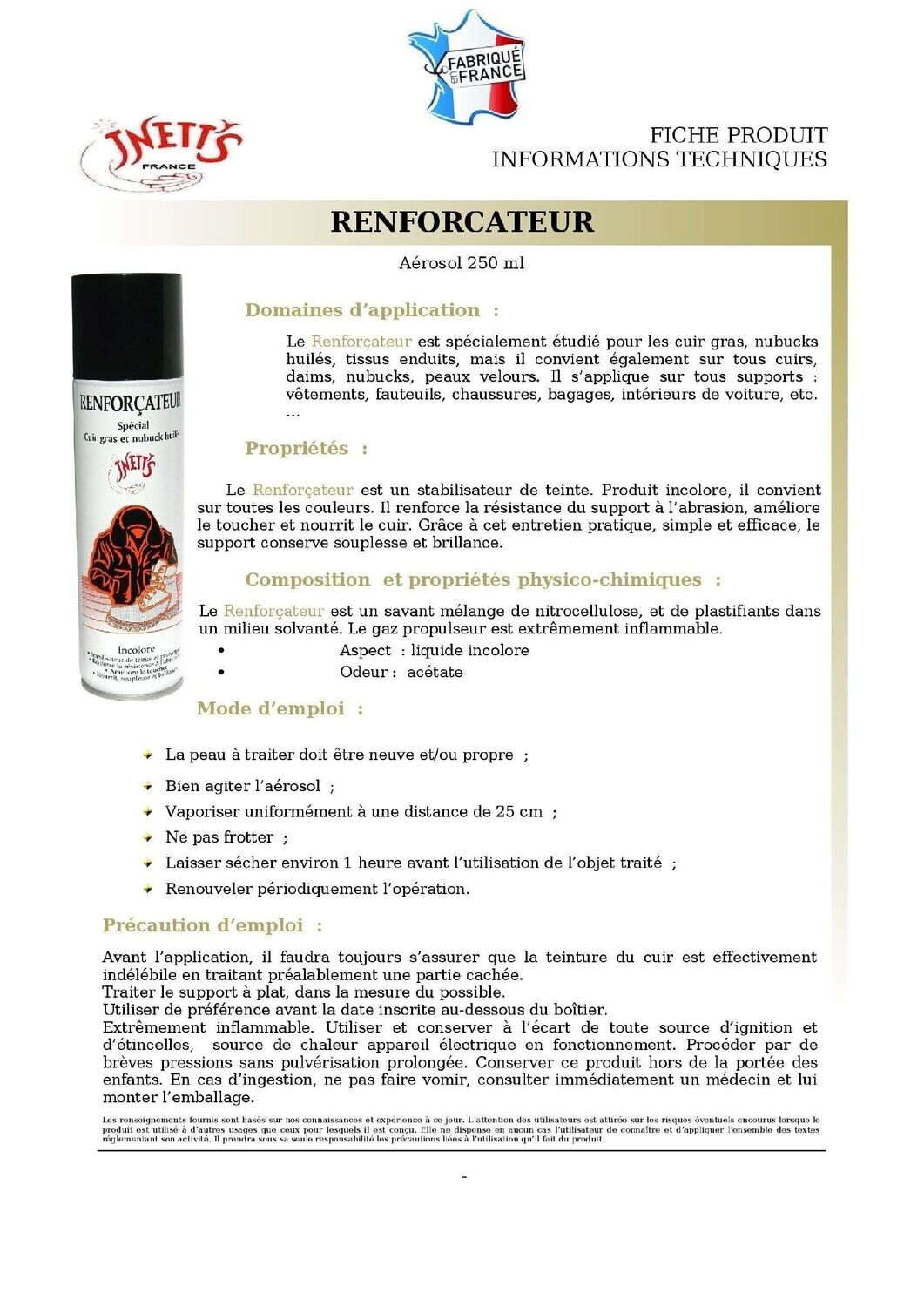 Renforçateur - aérosol 250 ml