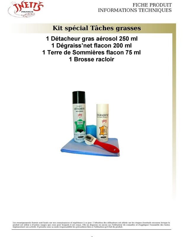 Kit spécial taches grasses (sébum)