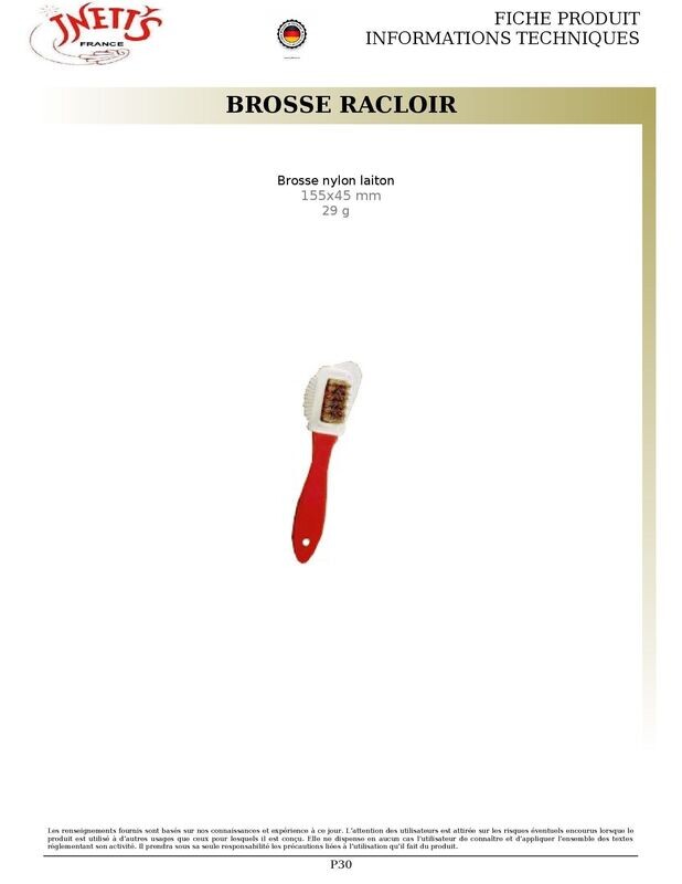 Brosse poils nylon/laiton