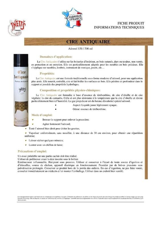 Cire Antiquire aérosol 500 ml
