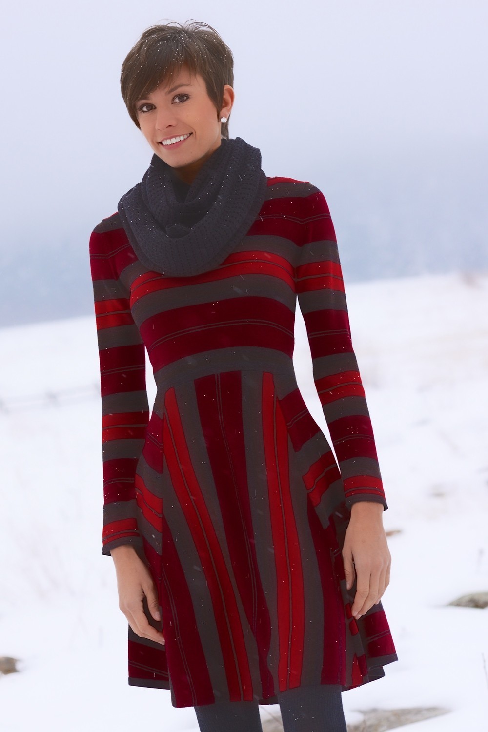 fit and flare sweater dress