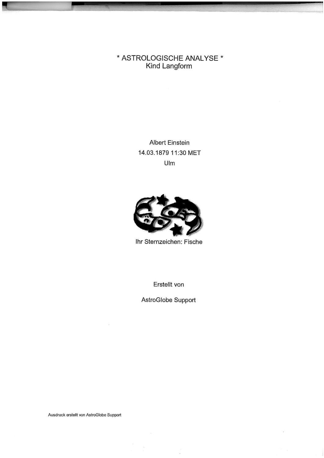 Schriftliche astrologische Analyse KIND/KINDHEIT