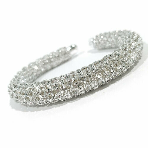Bracelet Rhinestone Bar Silver