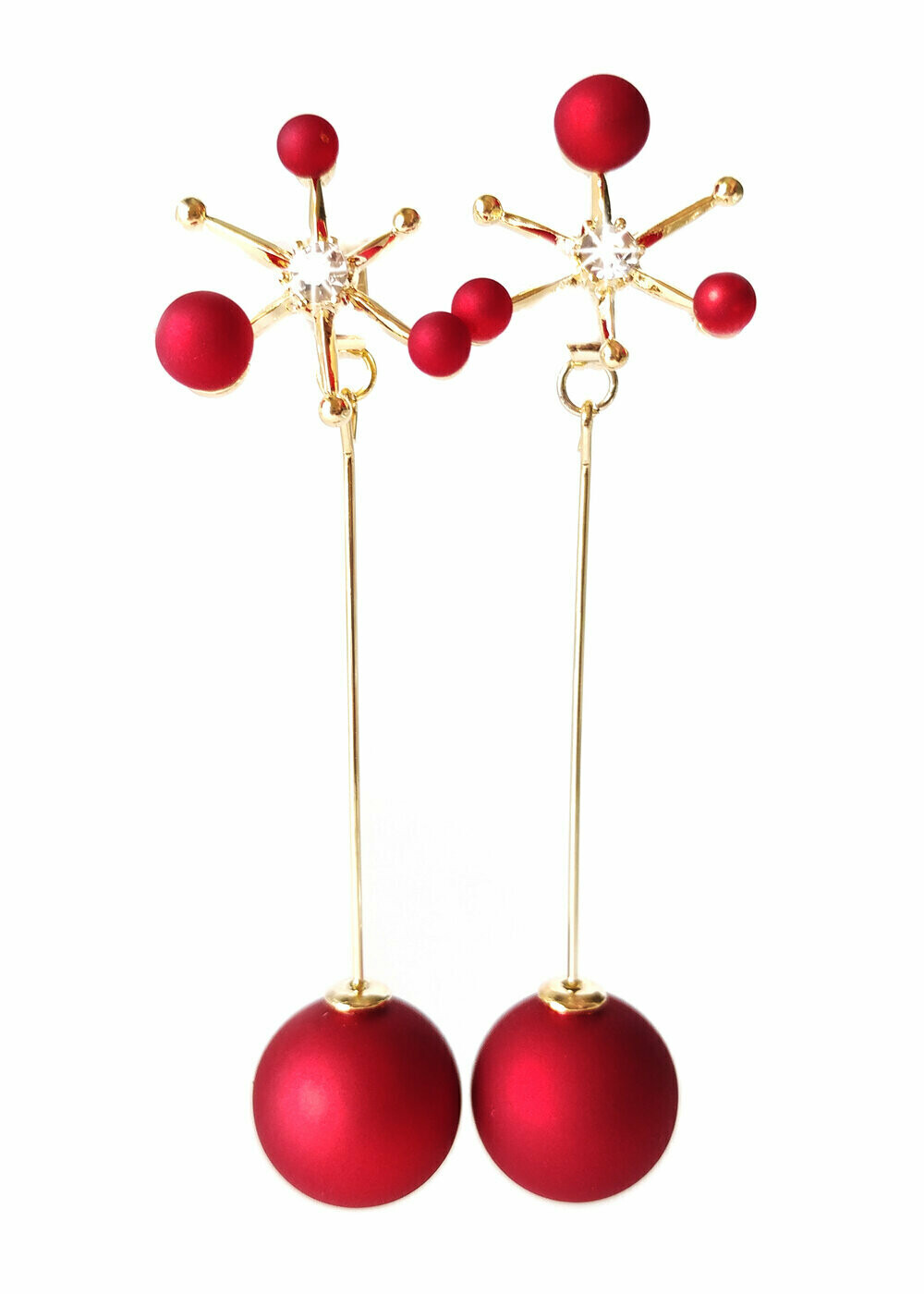 EARRING CHRISTMAS TRANSFORM&#39;HER&#39; RED