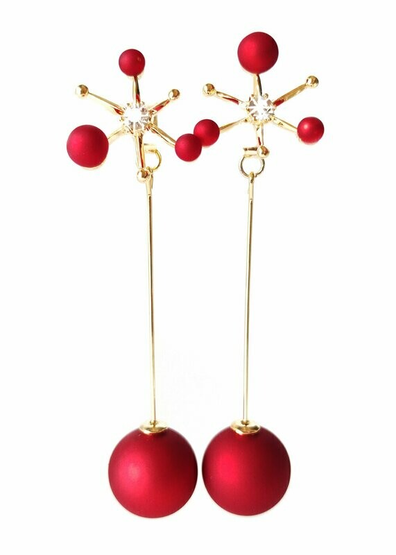 EARRING CHRISTMAS TRANSFORM&#39;HER&#39; RED