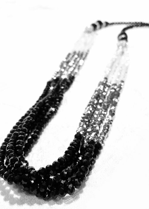 Necklace Cinderella Black Silver