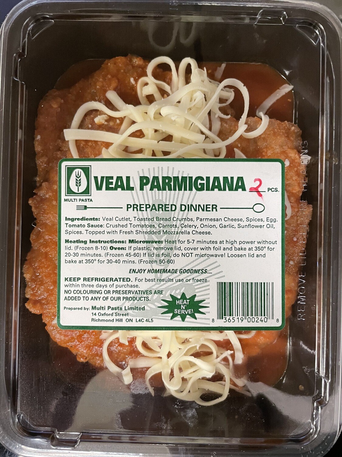 Veal Parm - 2pc