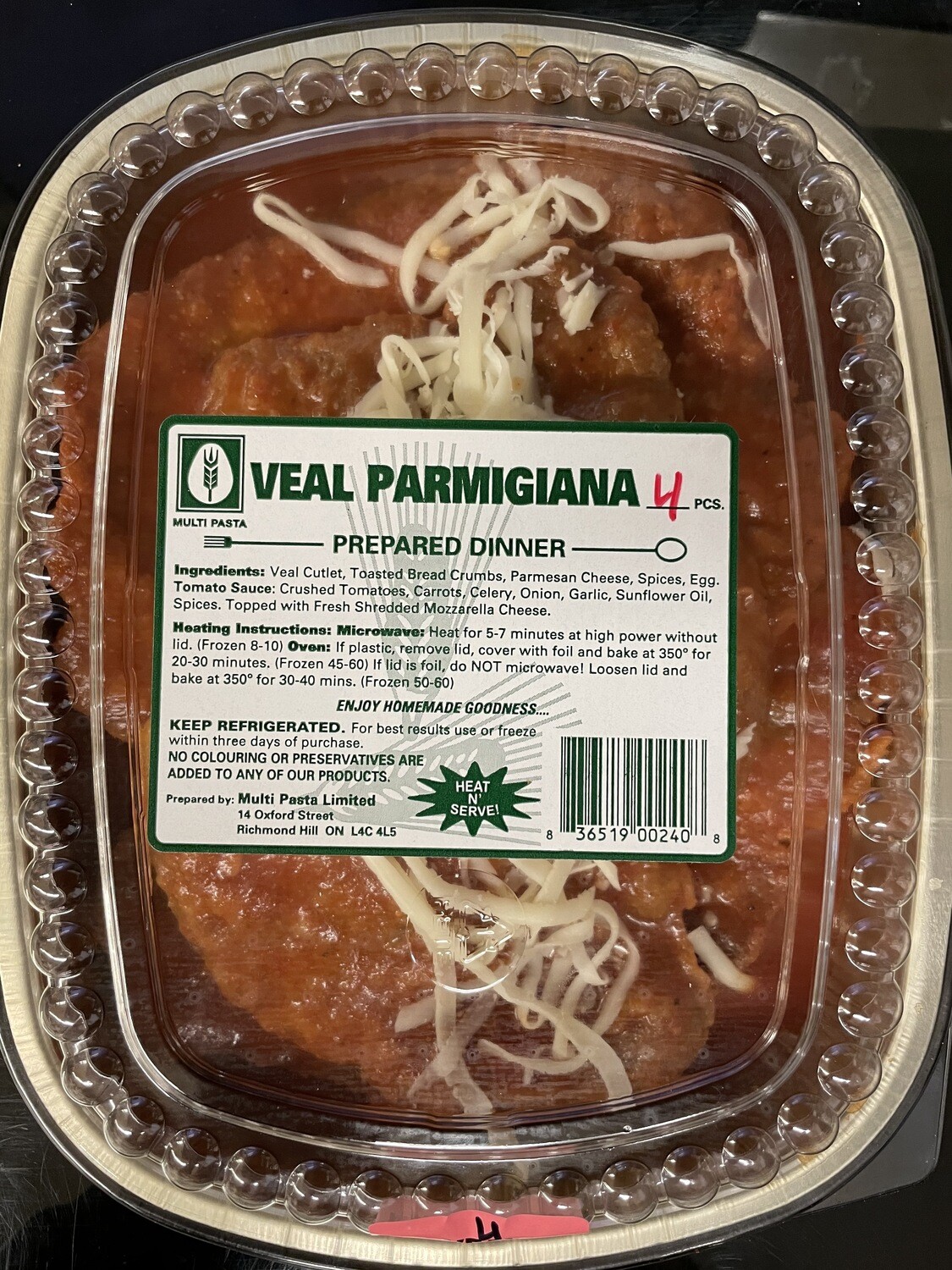Veal Parm - 4pc