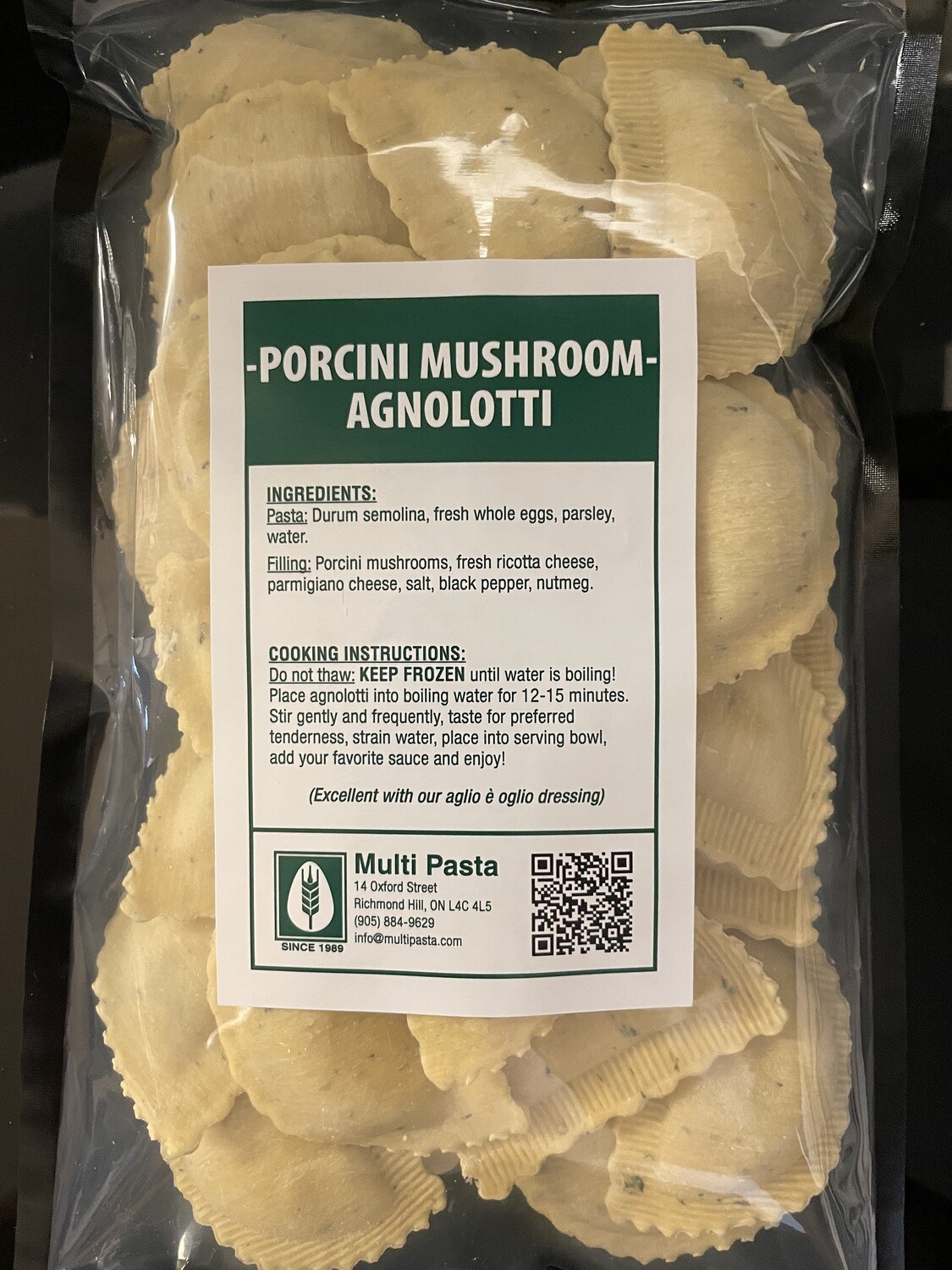 Porcini Mushroom Agnolotti