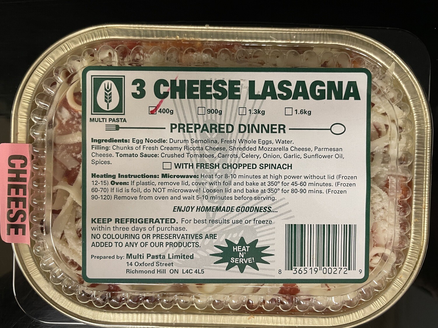Mini Cheese Lasagna