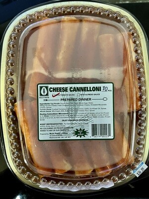 Cheese Cannelloni in Tomato Sauce - 10pk