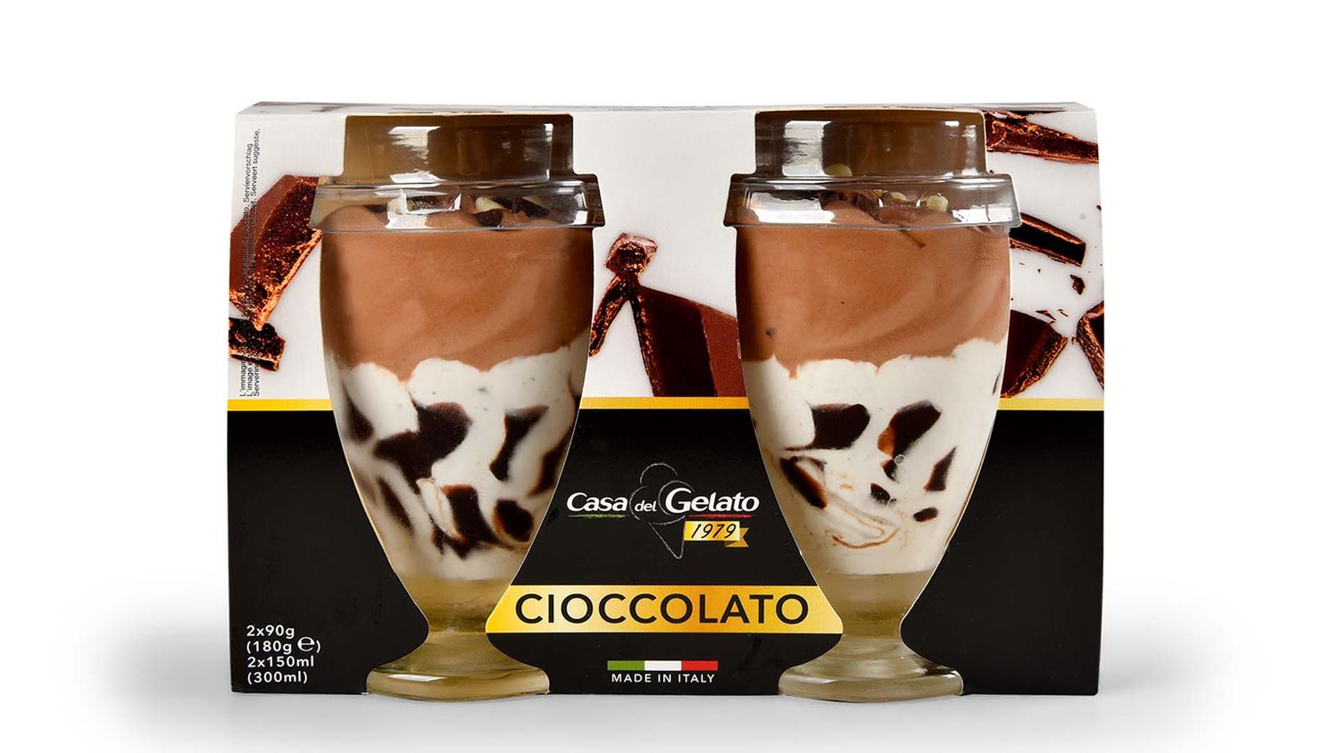 Casa Del Gelato Cioccolato Glass Gelato