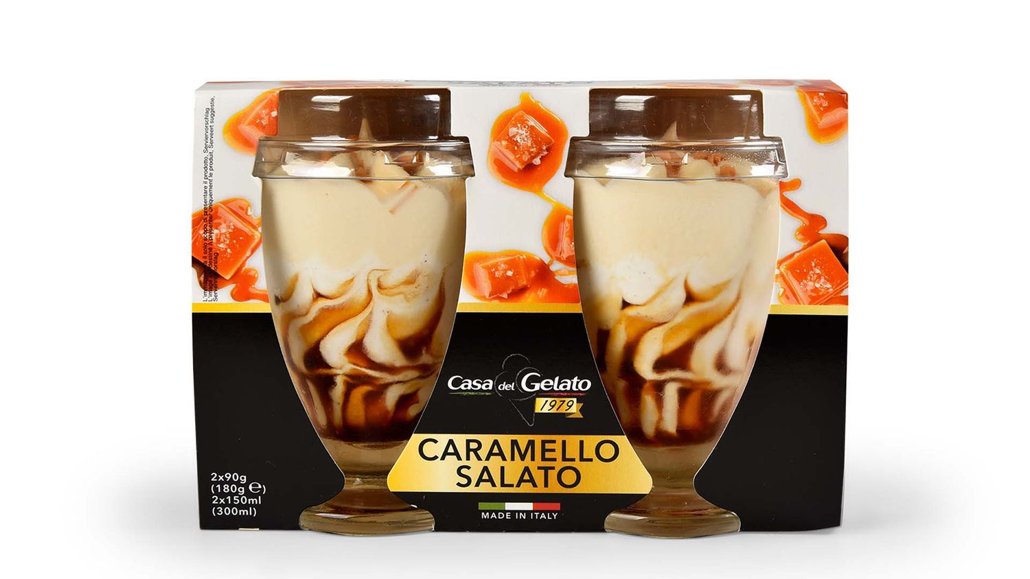 Casa Del Gelato Caramello Salato Glass Gelato