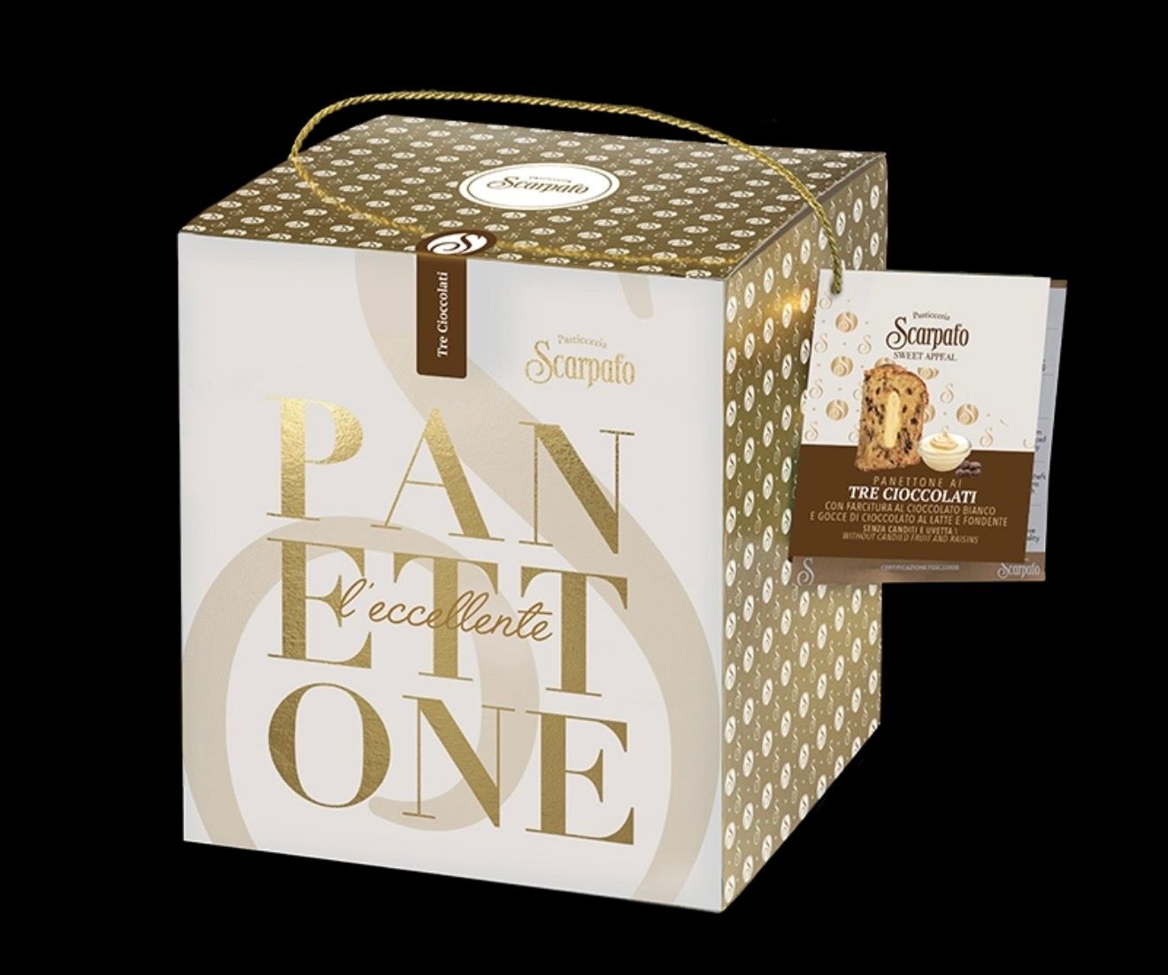 Scarpato Tre Cioccolati Panettone