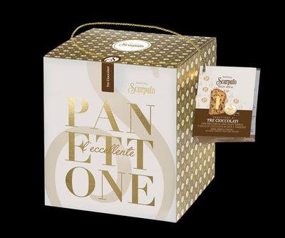 Scarpato Tre Cioccolati Panettone