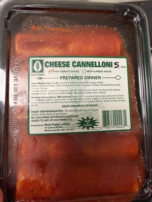 Cheese Cannelloni in Tomato Sauce - 5pk