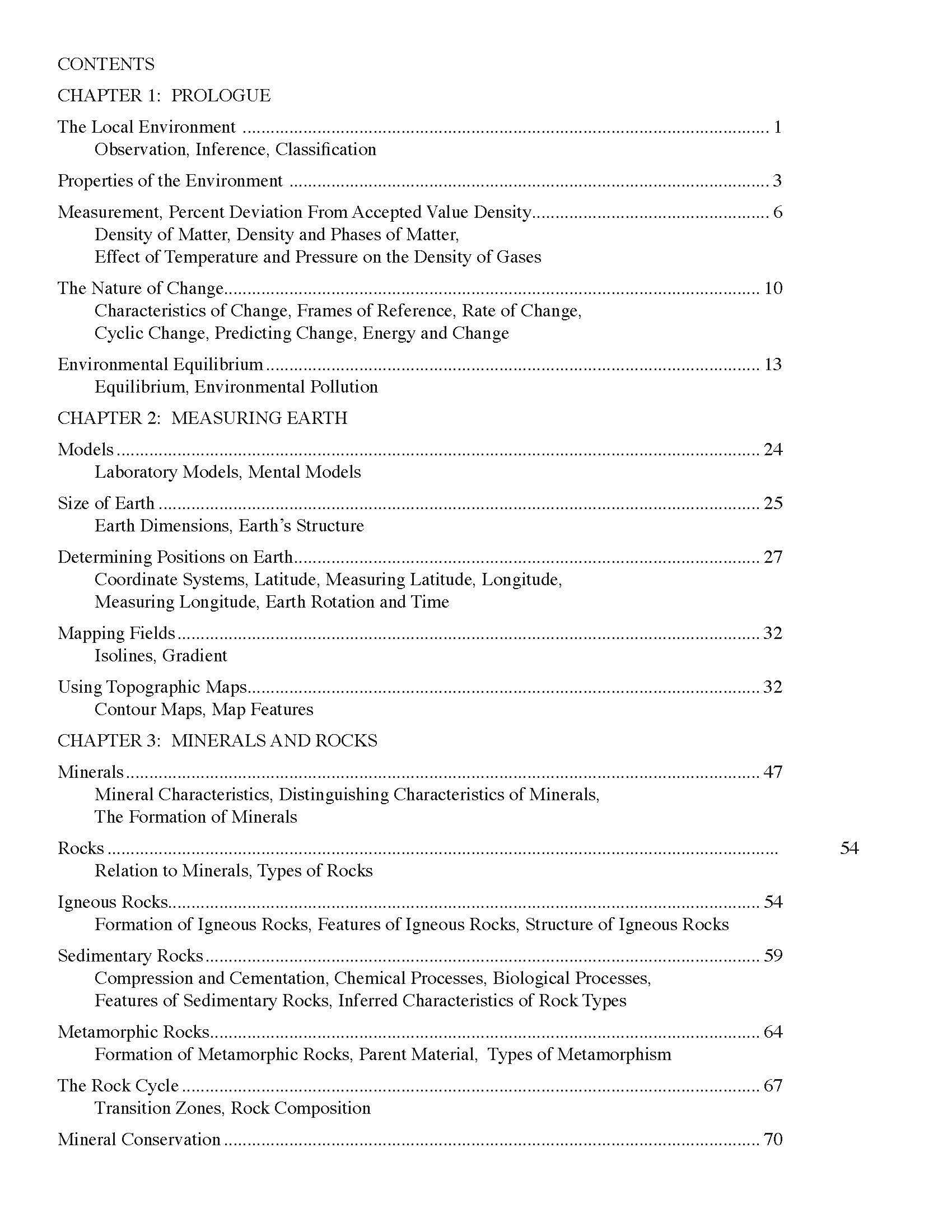 UPCO’s Physical Setting: Earth Science