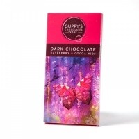 Dark Chocolate with Raspberry & cocoa nibs