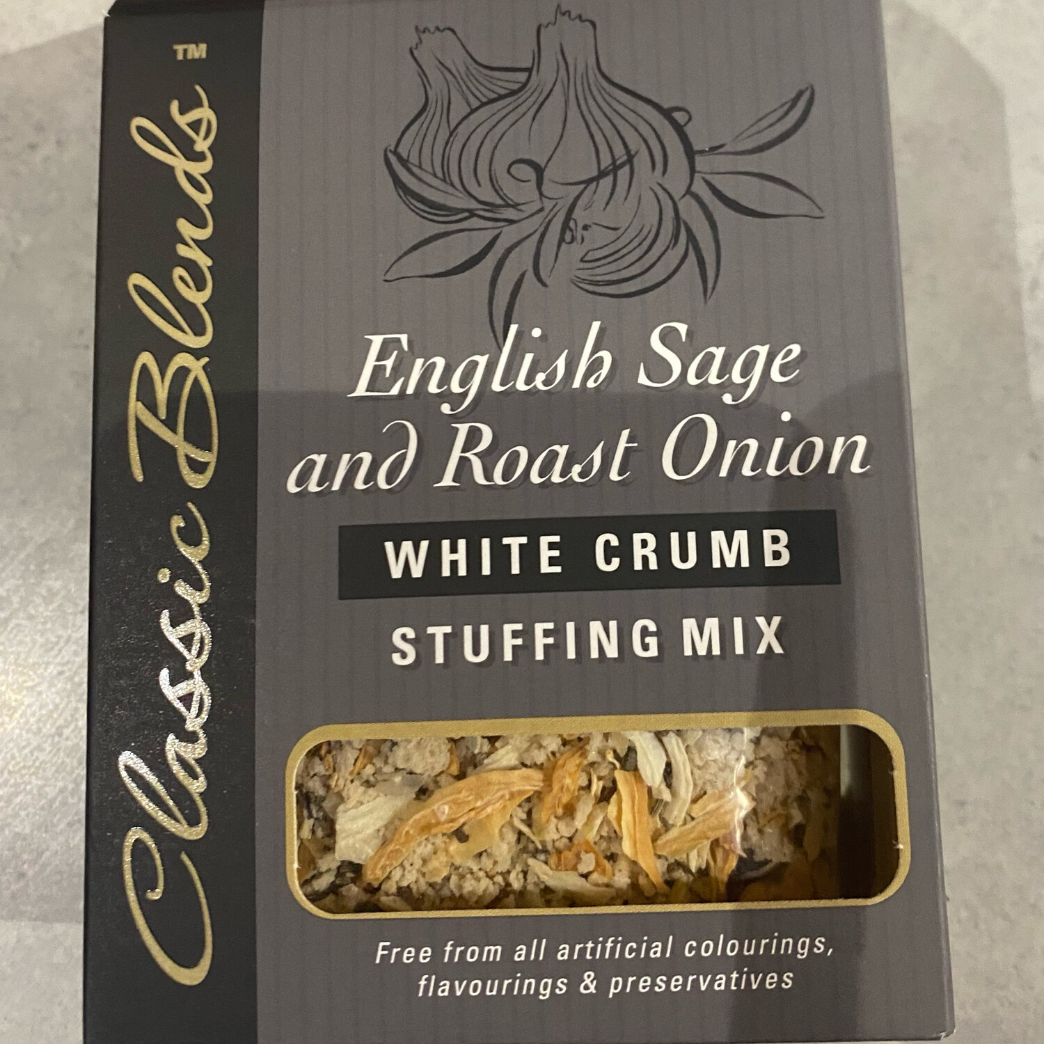 English Sage & Roast Onion white crumbs stuffing mix