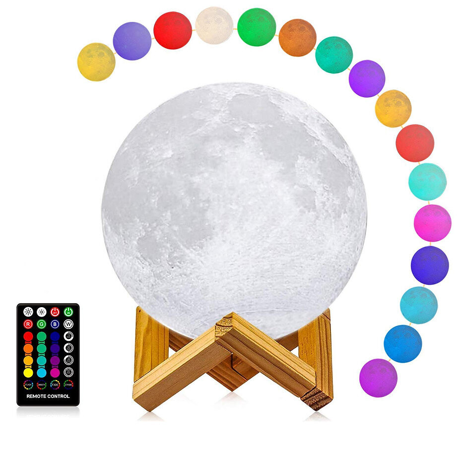 Moon Light with Stand & Remote & Touch Control and USB Rechargeable