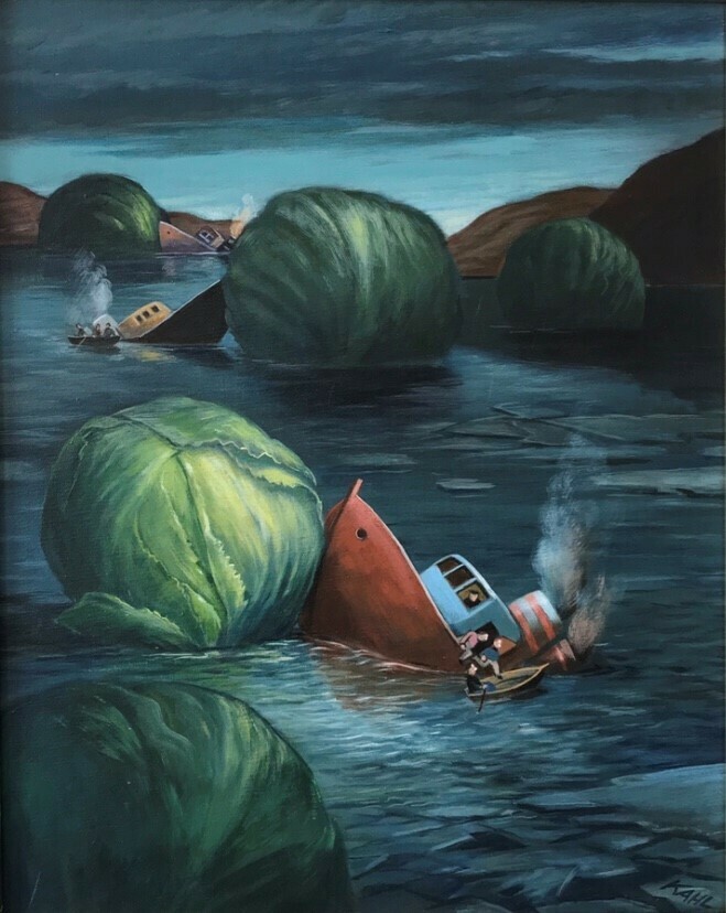 Ernst Kahl - &quot;Eisbergsalat&quot; UNIKAT