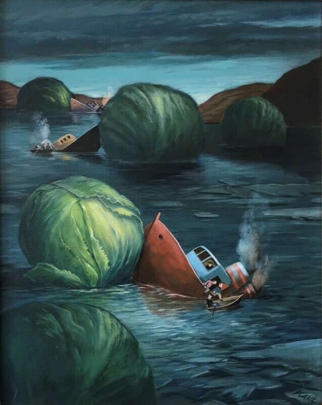 Ernst Kahl - &quot;Eisbergsalat&quot; UNIKAT