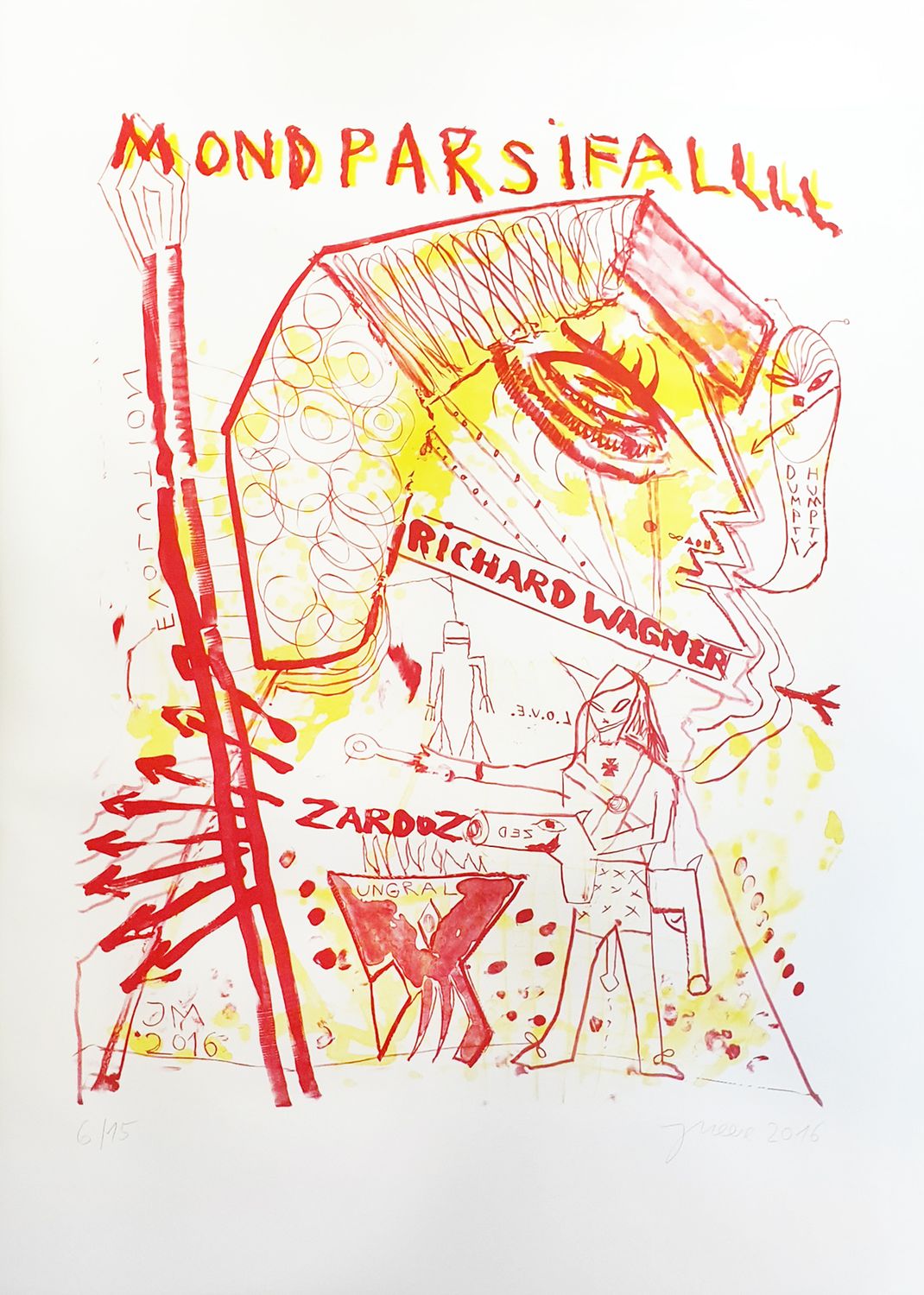Jonathan Meese: "Knackimond Parsifals Plakati Geili Grande"