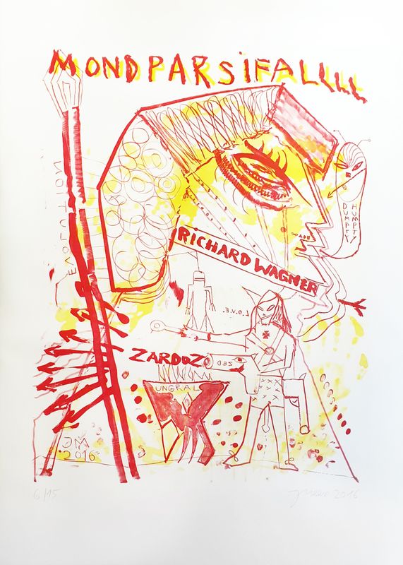 Jonathan Meese: "Knackimond Parsifals Plakati Geili Grande"