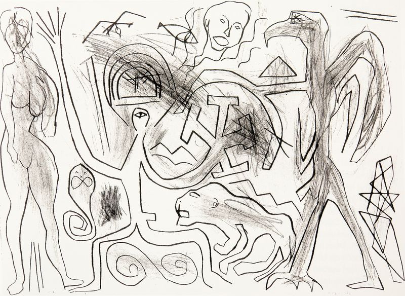 ​A.R. Penck - ''Welt des Adlers" 1985