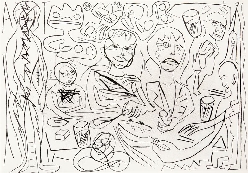 A.R. Penck - ''Bei Schneiderweißens" 1985 A.R. Penck - ''Bei Schneiderweißens" 1985