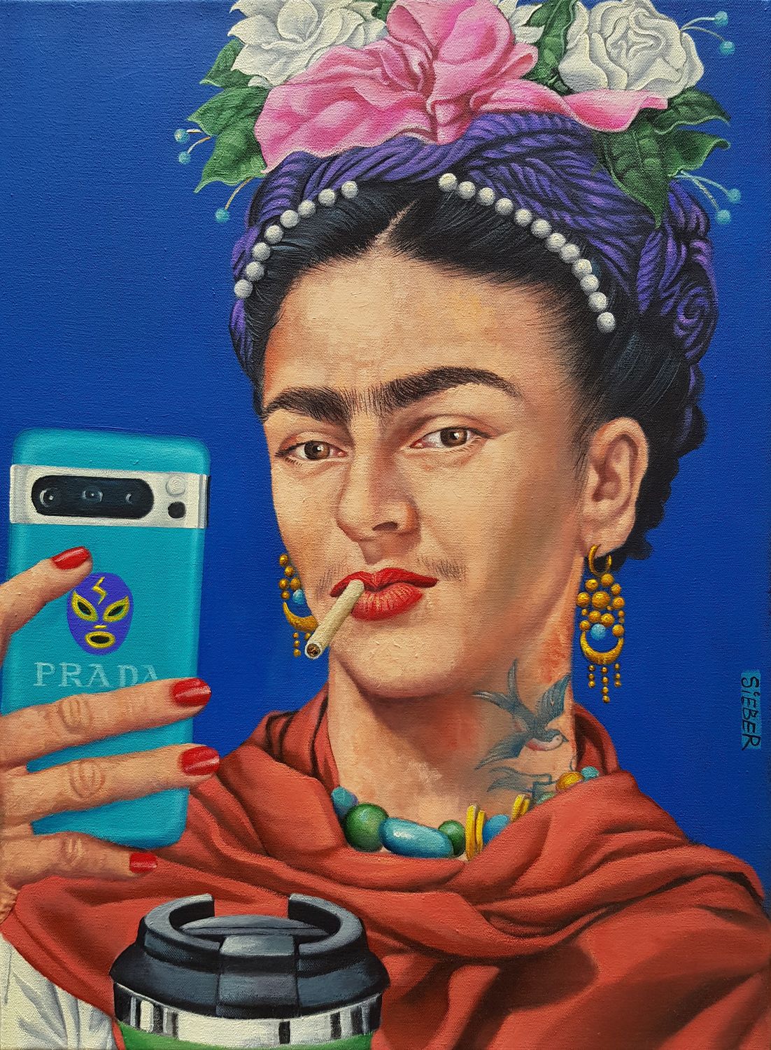 Guido Sieber - "SELFIE FRIDA KAHLO" 2024 Guido Sieber - "SELFIE FRIDA KAHLO" 2024