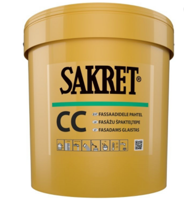 SAKRET CC (Clima-Coat) smalkā nobeiguma špaktele fasādēm, 10kg