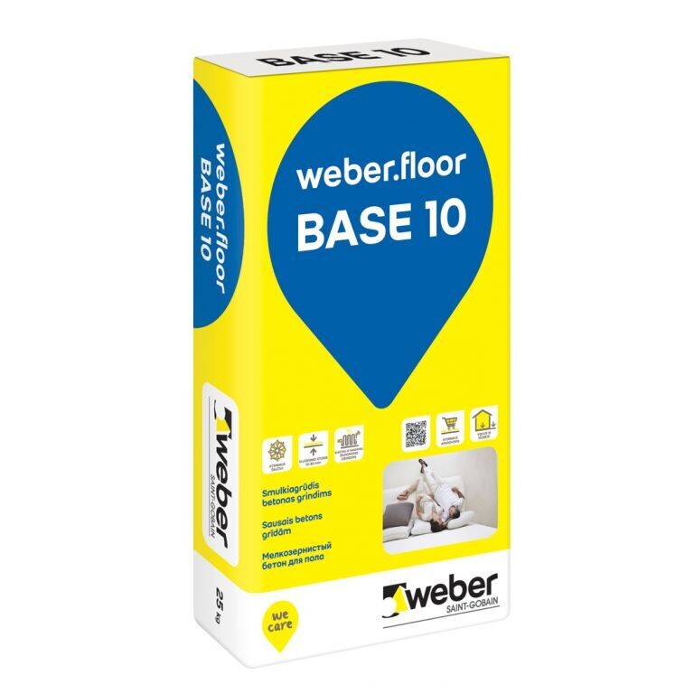 WEBER (Vetonit) floor base 10 sausais betons grīdām, 25kg