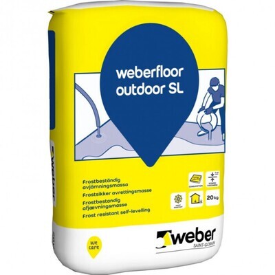 WEBER Floor Outdoor SL Pašizlīdzinoša izlīdzināšanas masa grīdām, 20kg