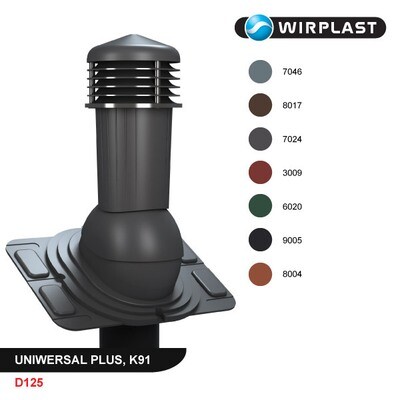 WIRPLAST ventilācijas izvads UNIWERSAL visa veida jumta profiliem